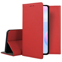 Кожен калъф тефтер и стойка Magnetic FLEXI Book Style за Xiaomi Redmi 9A / Xiaomi Redmi 9AT червен